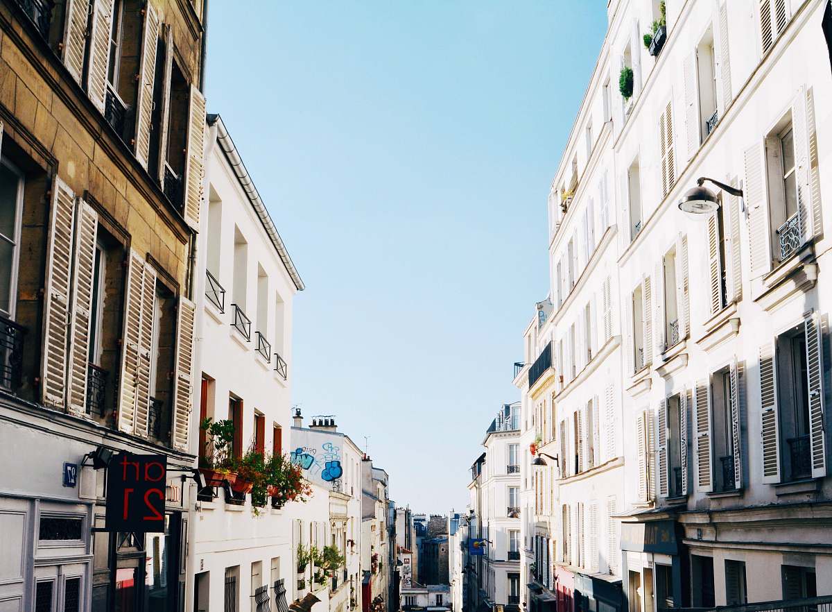 home decor white and brown buildings street
